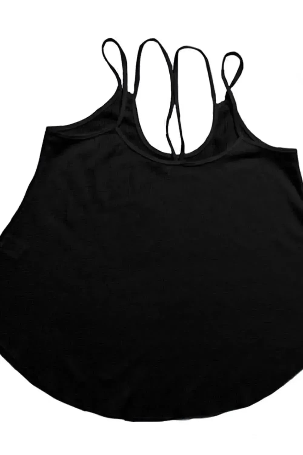 Shiny Scoop Neck Double-Strap Cami - Bad Moms Club