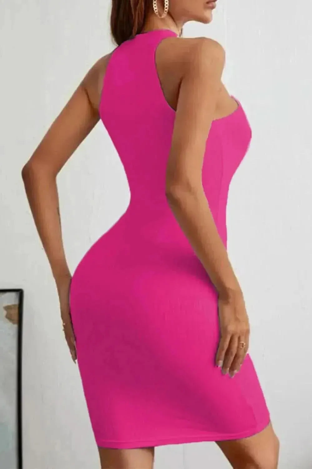 Lace-Up Sleeveless Pencil Dress - Bad Moms Club