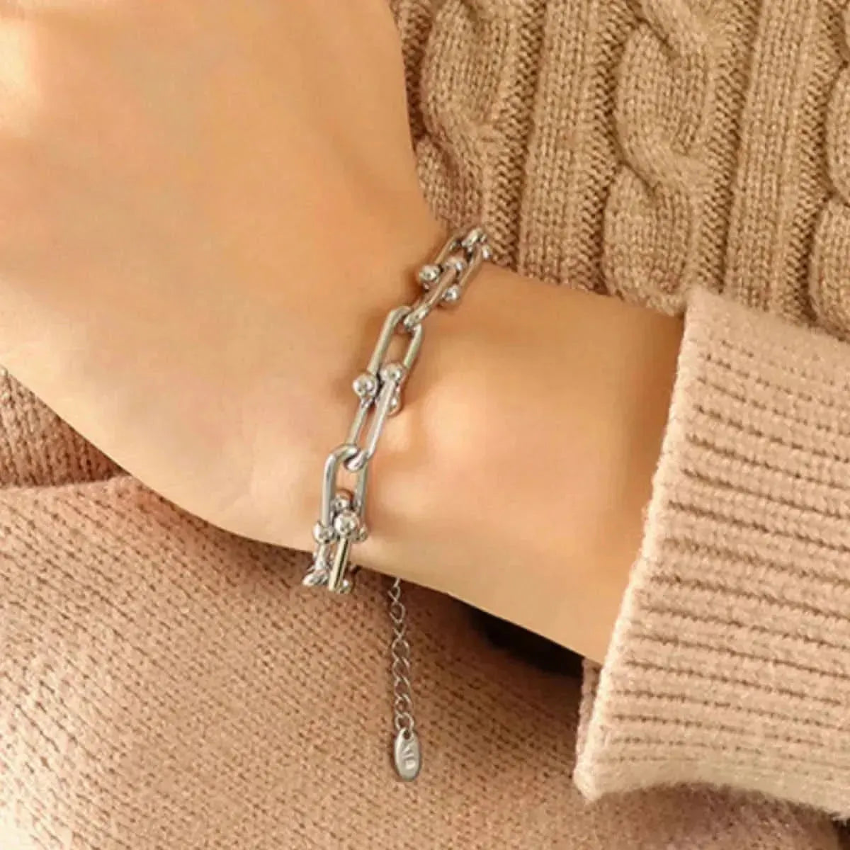 Chunky Chain Titanium Steel Bracelet - Bad Moms Club