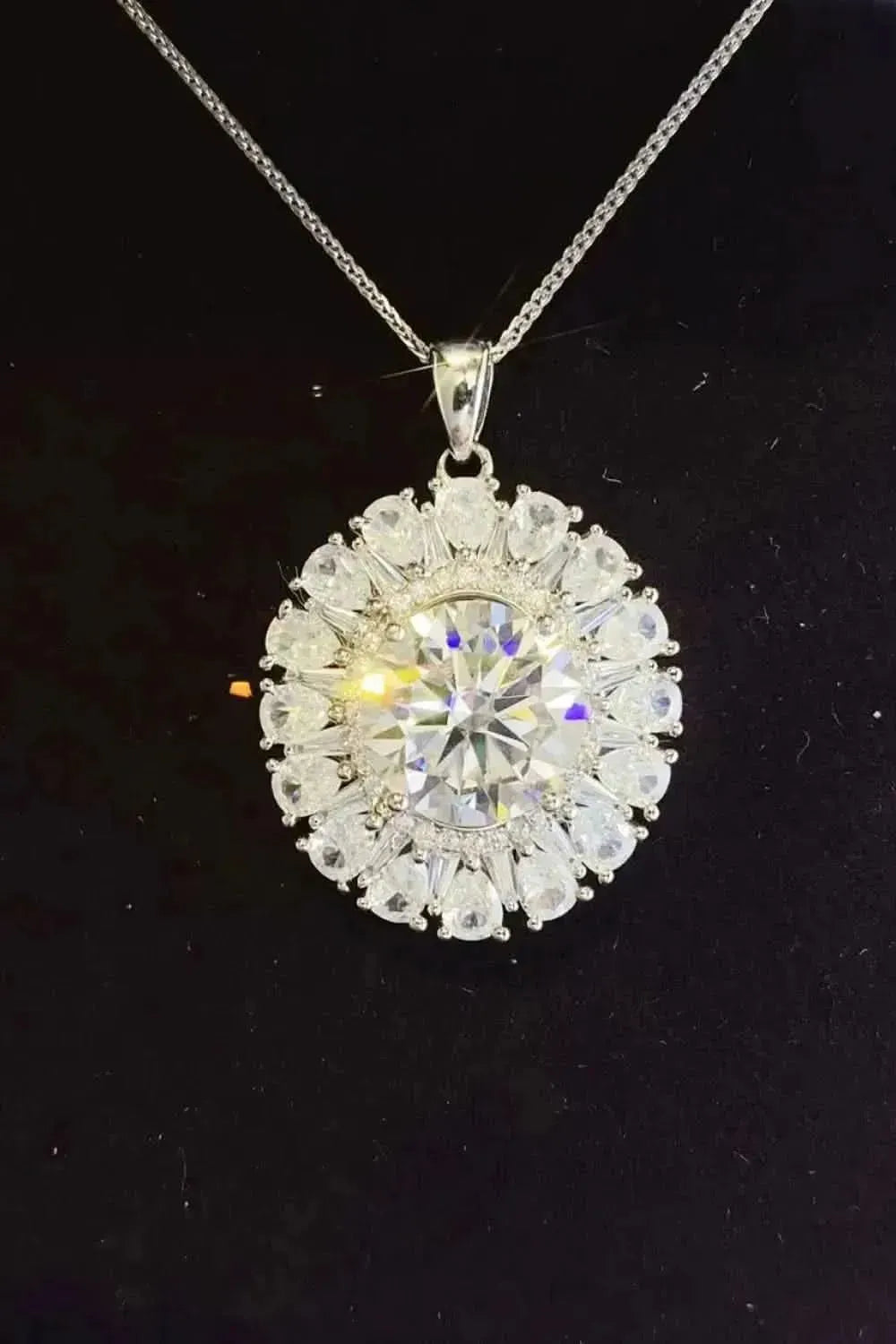 5 Carat Moissanite 925 Sterling Silver Necklace - Bad Moms Club