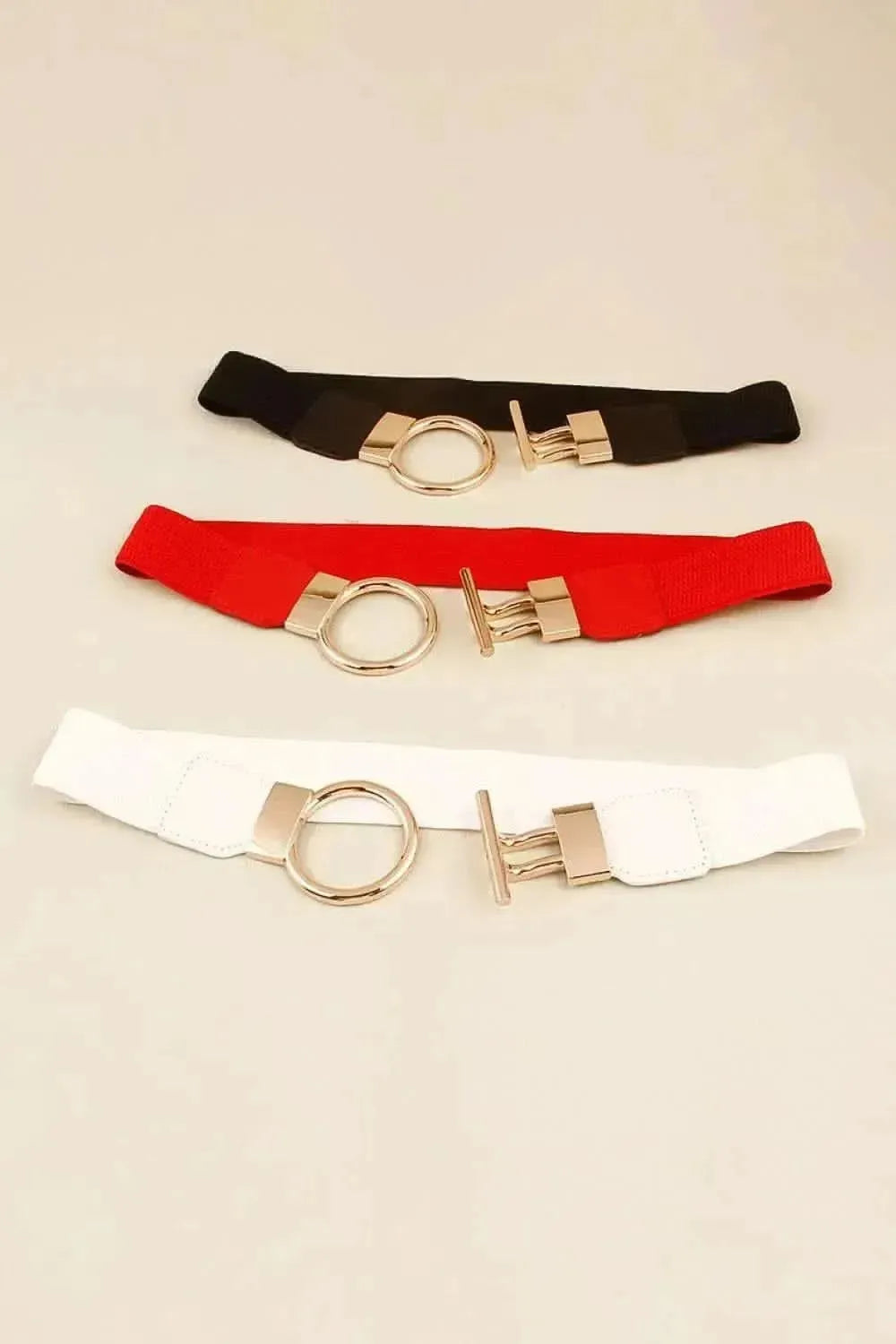 Circle Shape Buckle Zinc Alloy Buckle PU Leather Belt - Bad Moms Club