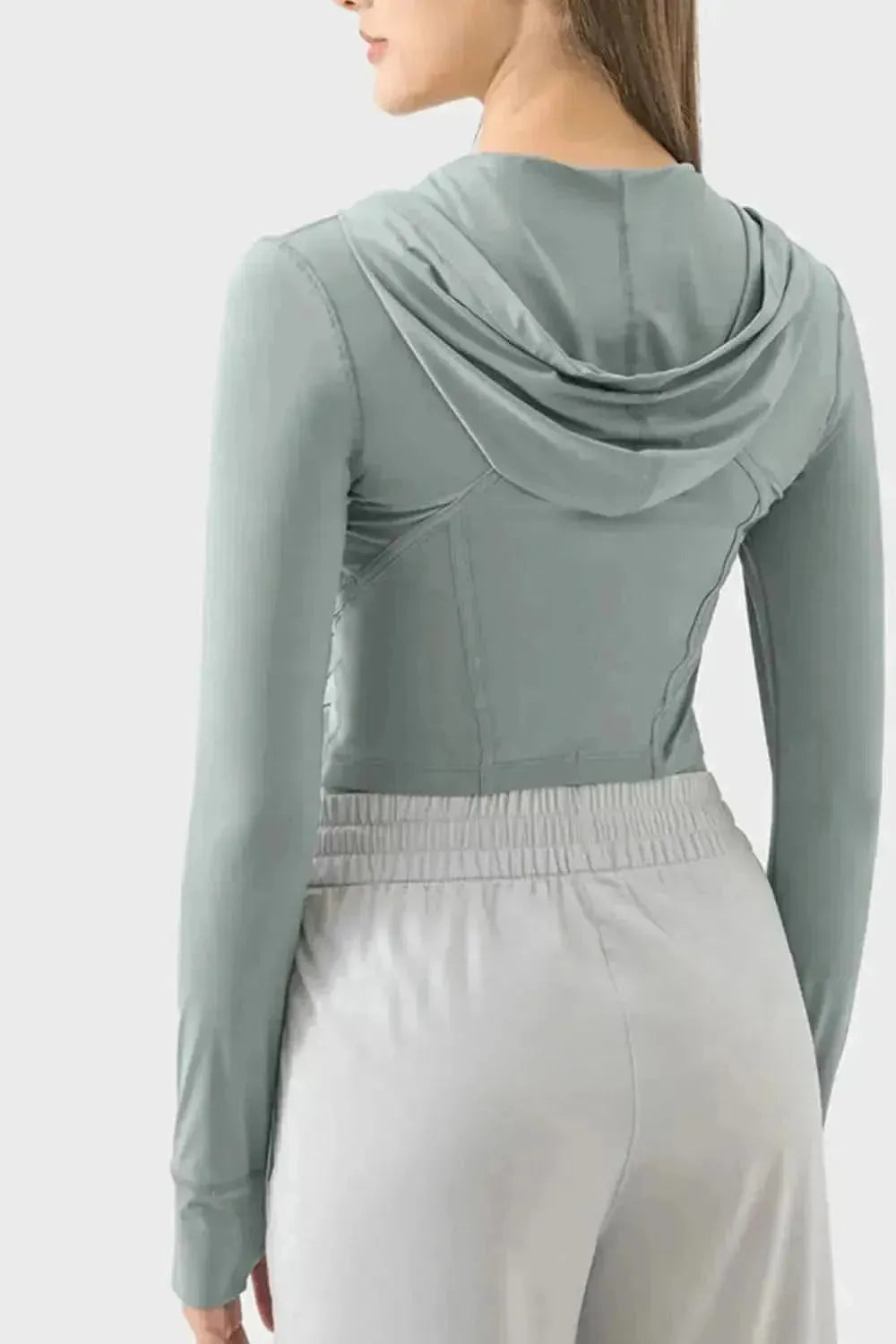 Zip Up Hooded Long Sleeve Active Outerwear - Bad Moms Club