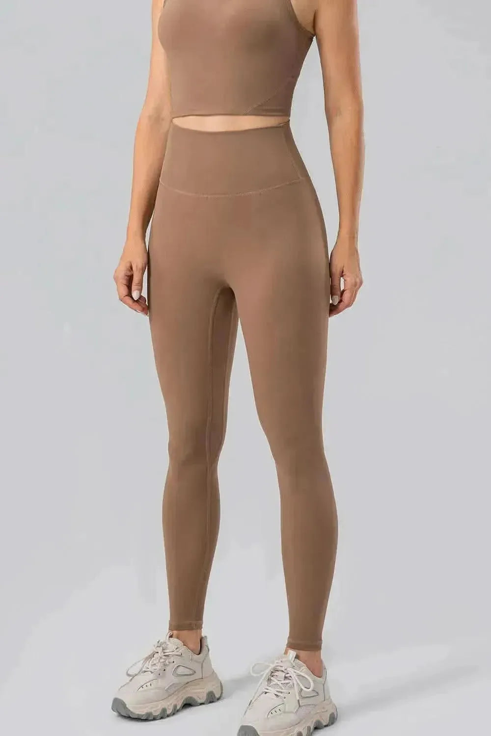 High Waist Wide Waistband Active Leggings - Bad Moms Club