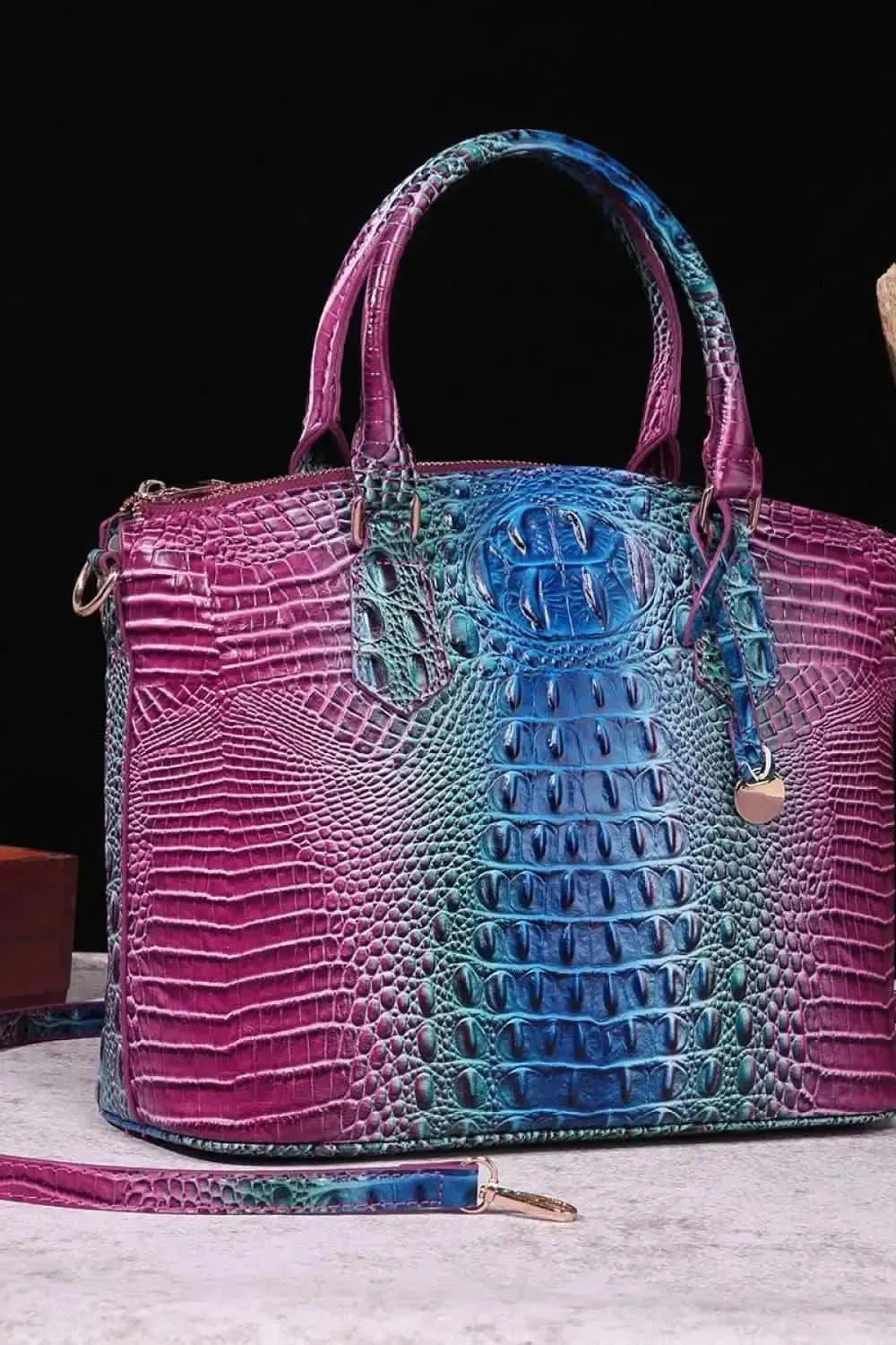Gradient PU Leather Handbag - Bad Moms Club