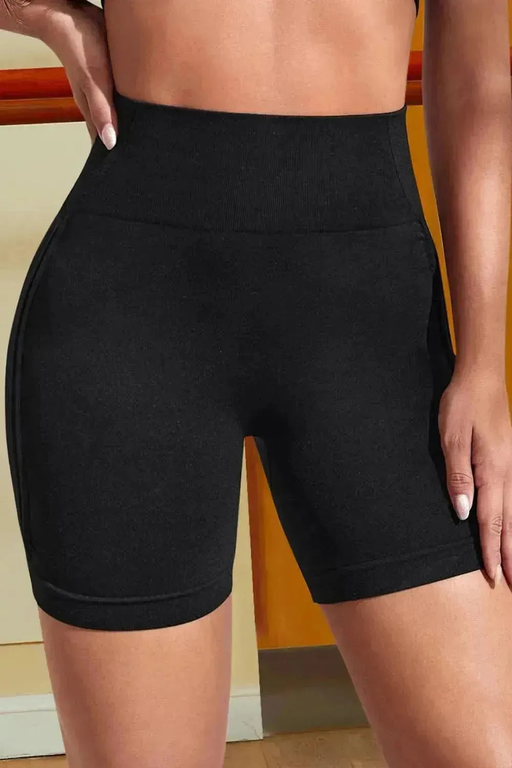 Wide Waistband Sports Shorts - Bad Moms Club