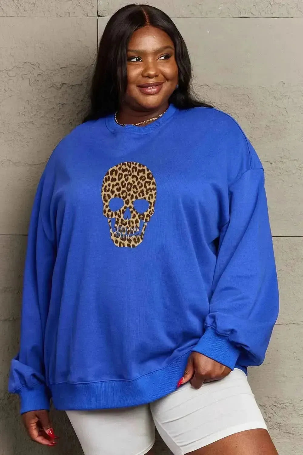 Simply Love Full Size Drop Shoulder Graphic Sweatshirt - Bad Moms Club