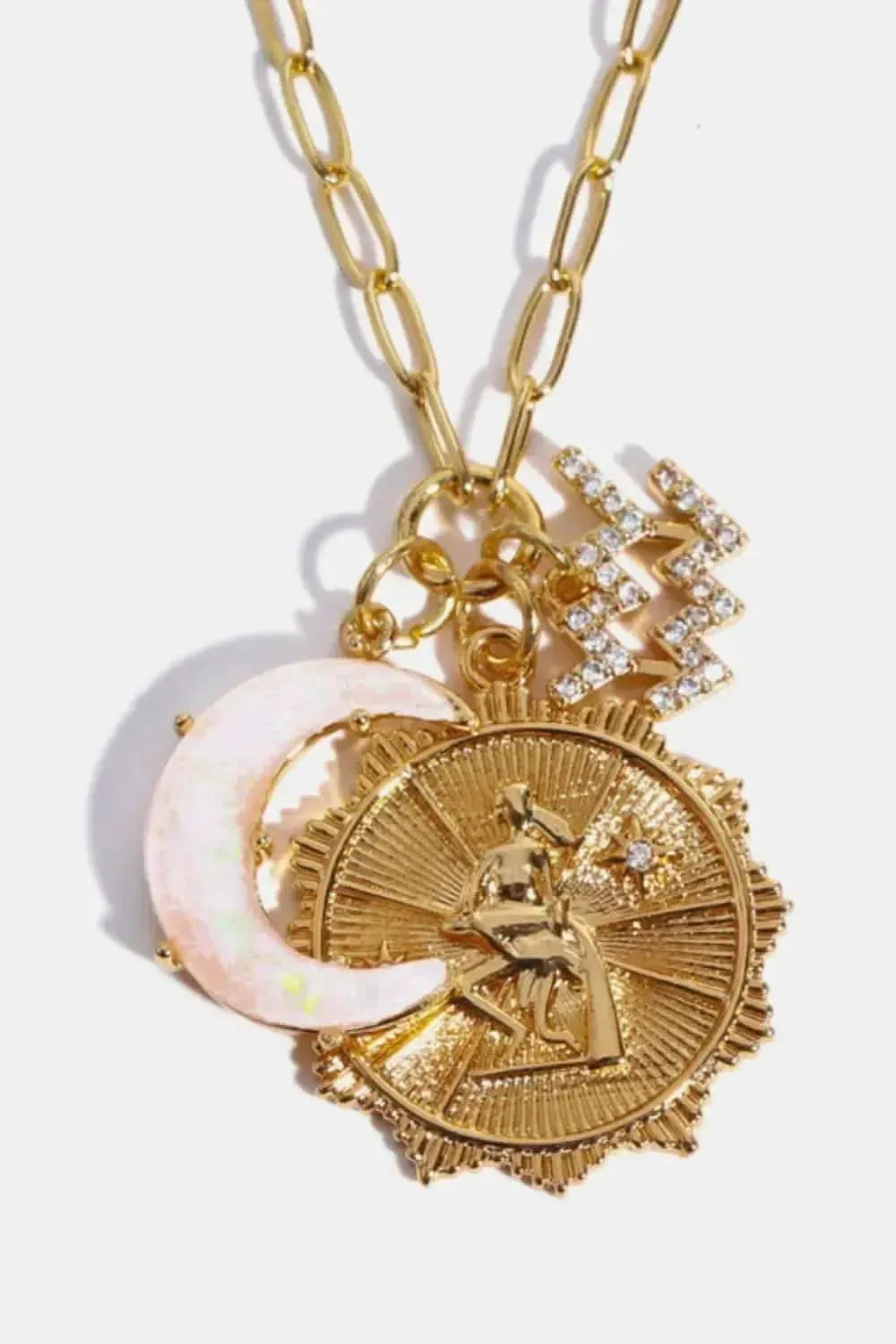 Constellation and Moon Pendant Copper Necklace - Bad Moms Club