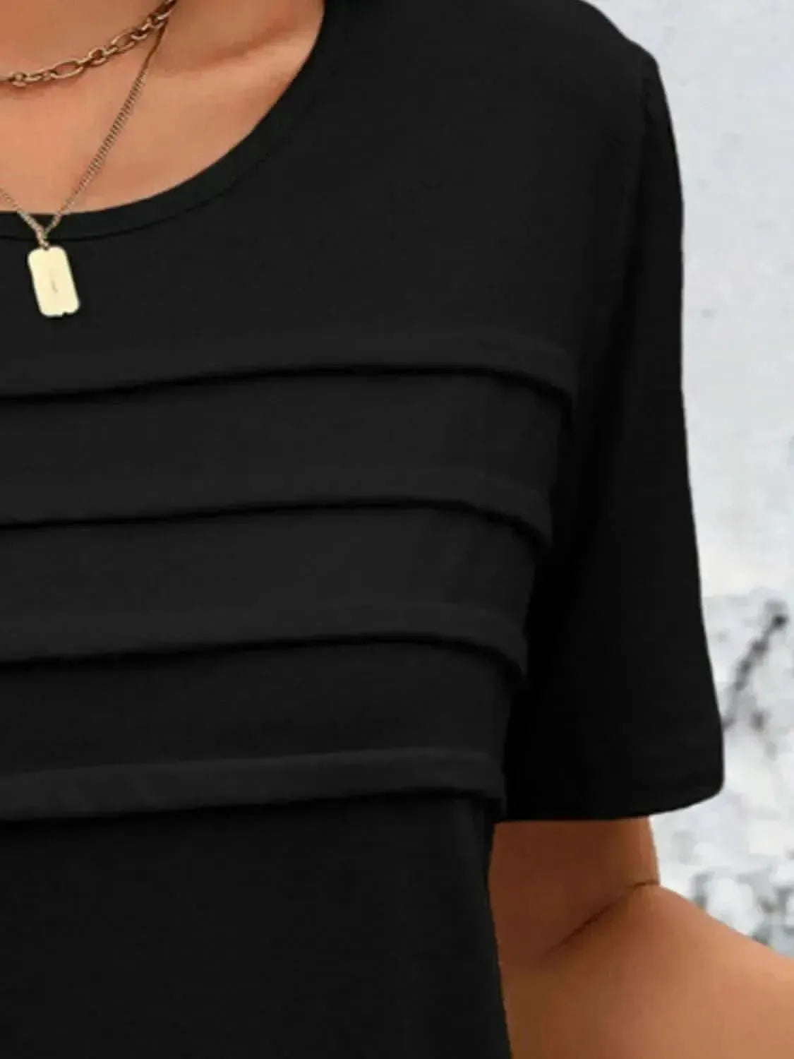 Ivy Lane Round Neck Short Sleeve Top - Bad Moms Club