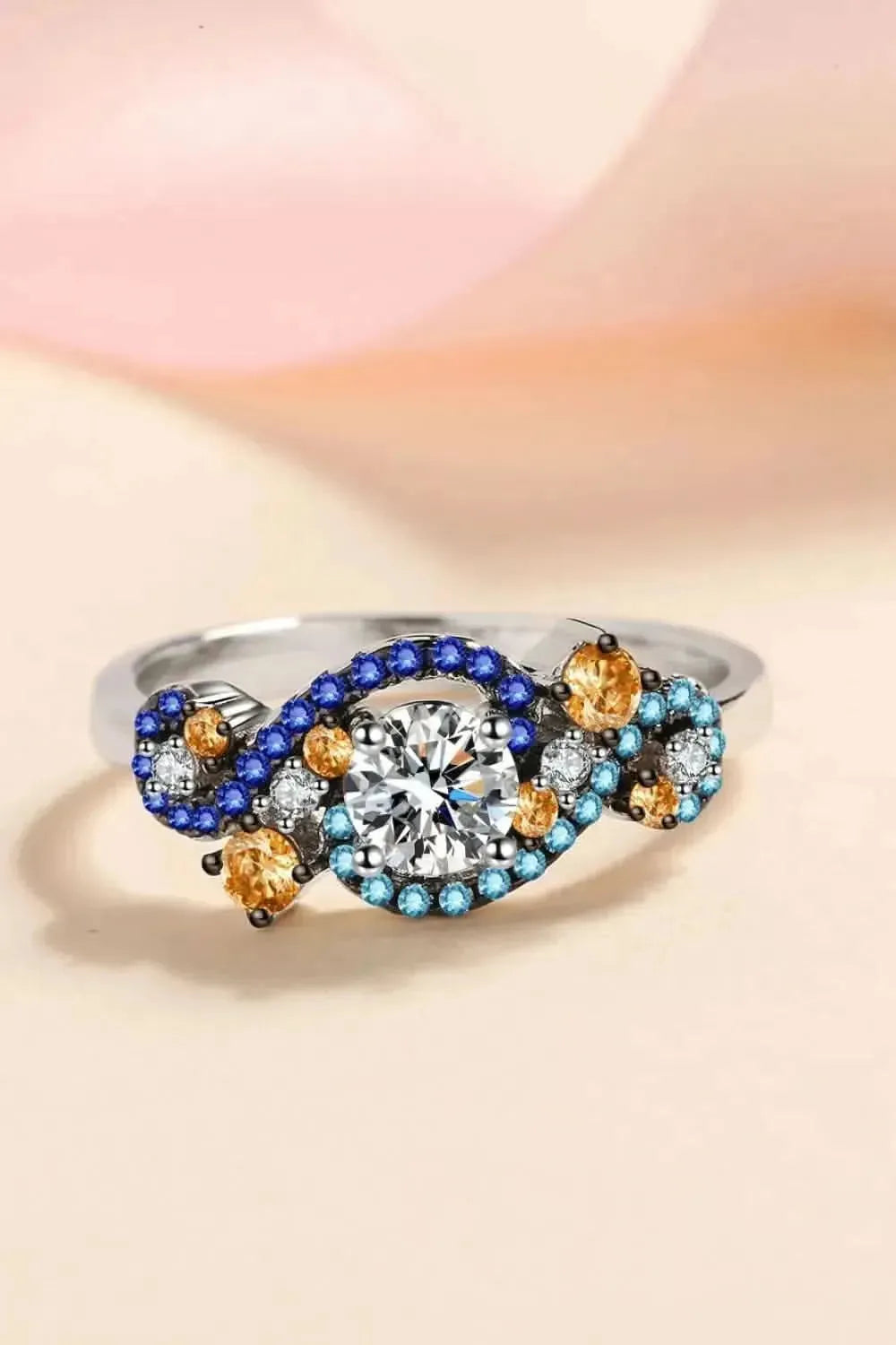 Moissanite Contrast 925 Sterling Silver Ring - Bad Moms Club
