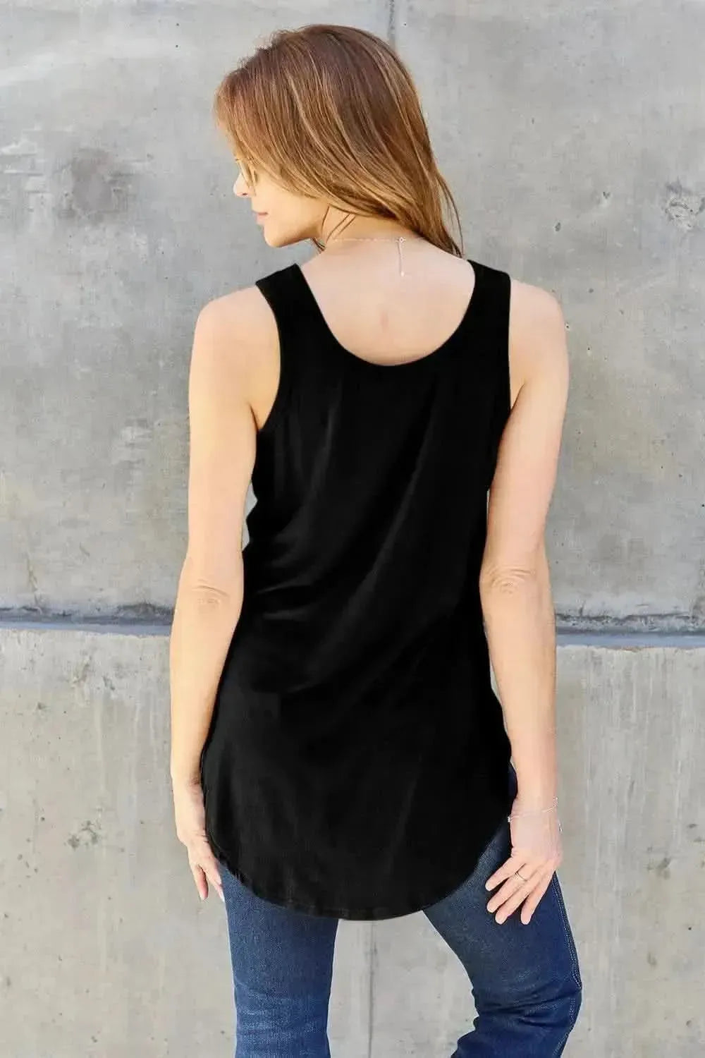 Basic Bae Bamboo Full Size Round Neck Tank - Bad Moms Club
