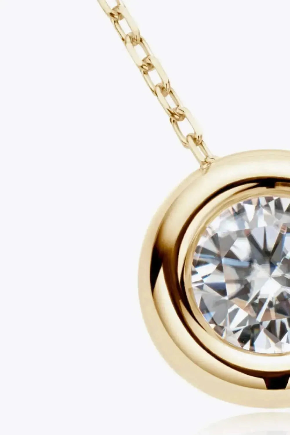 Adored 1 Carat Moissanite Pendant 925 Sterling Silver Necklace - Bad Moms Club