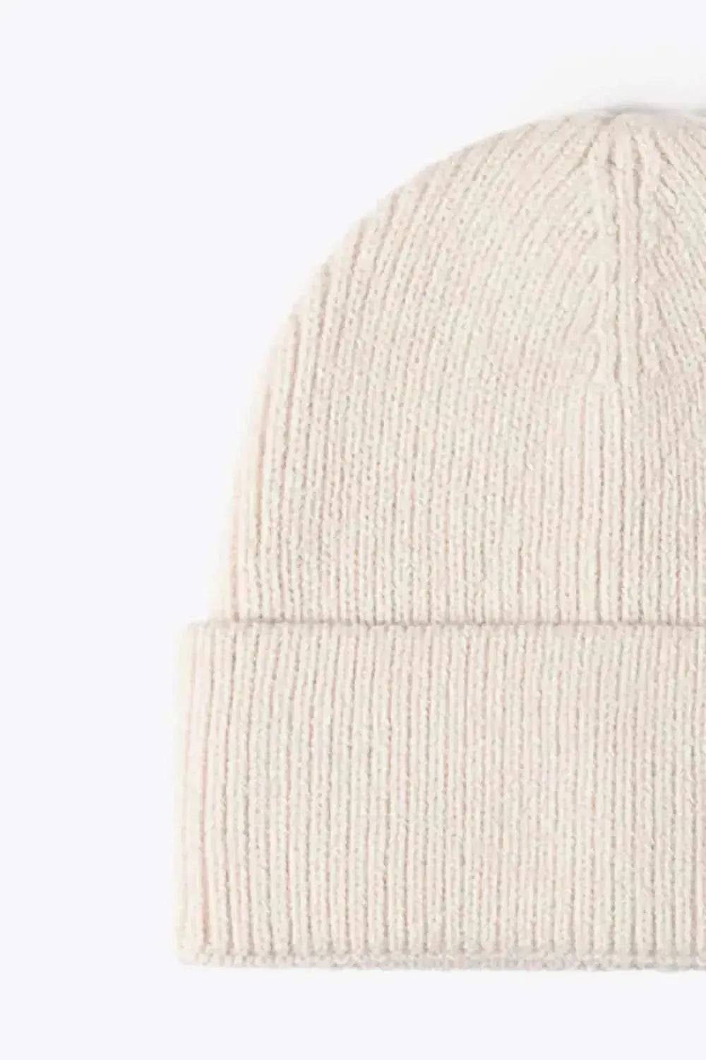 Letter N Patch Cuffed Knit Beanie - Bad Moms Club