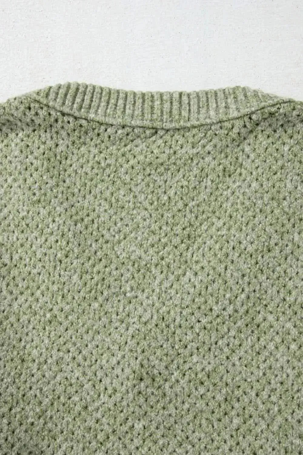 V-Neck Dropped Shoulder Long Sleeve Sweater - Bad Moms Club