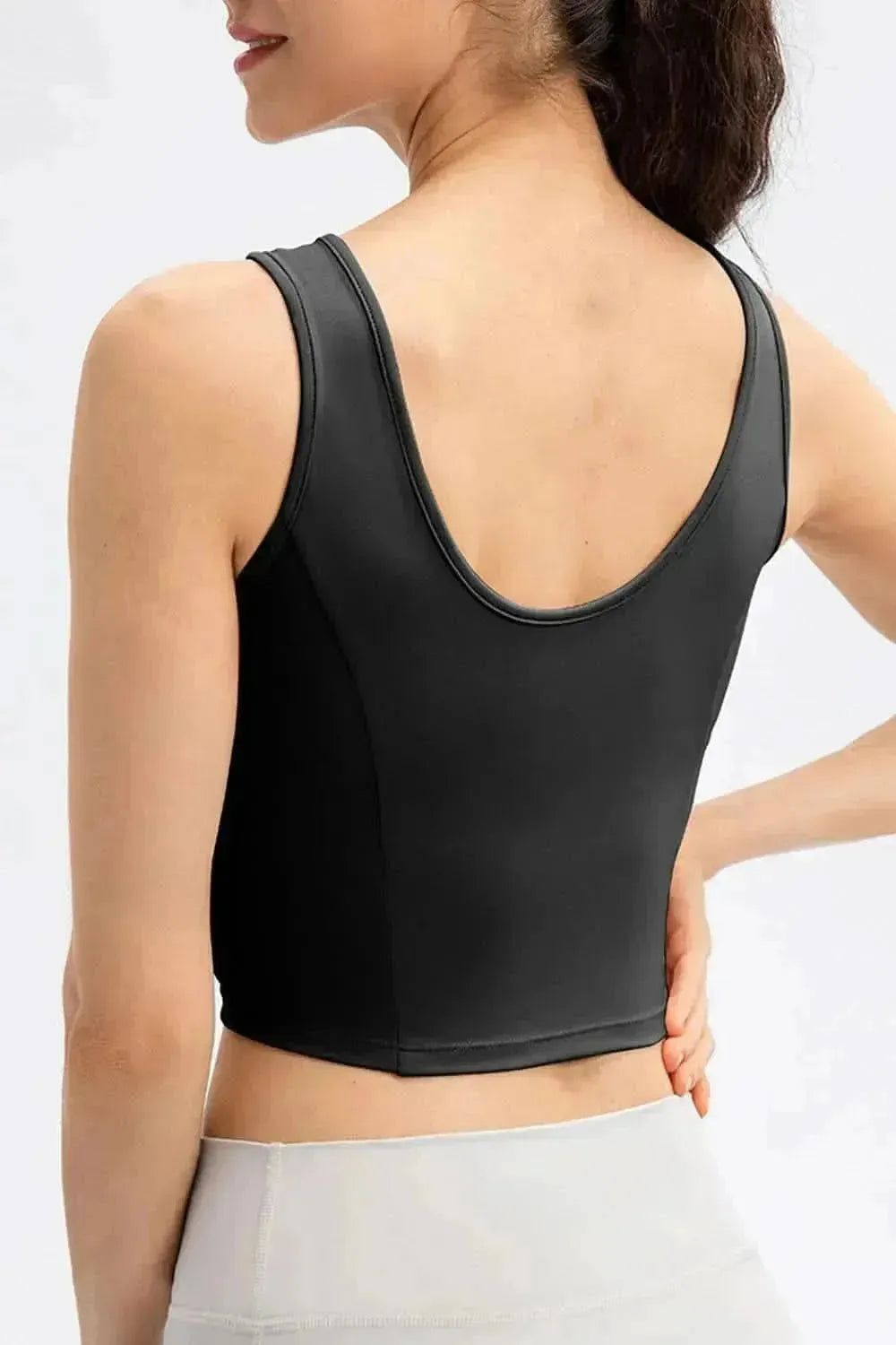 Round Neck Wide Strap Active Tank - Bad Moms Club