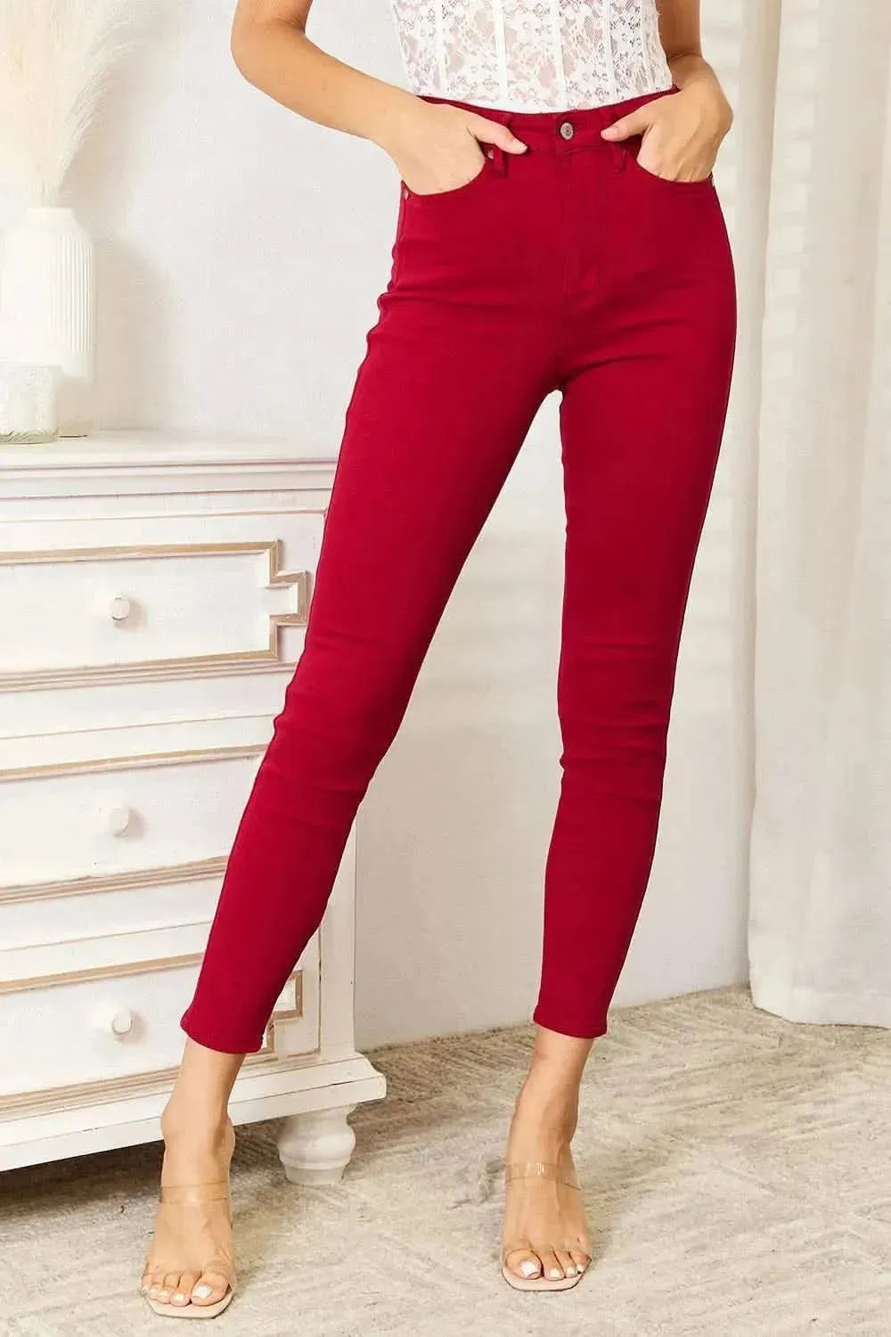 Judy Blue Full Size High Waist Tummy Control Skinny Jeans - Bad Moms Club