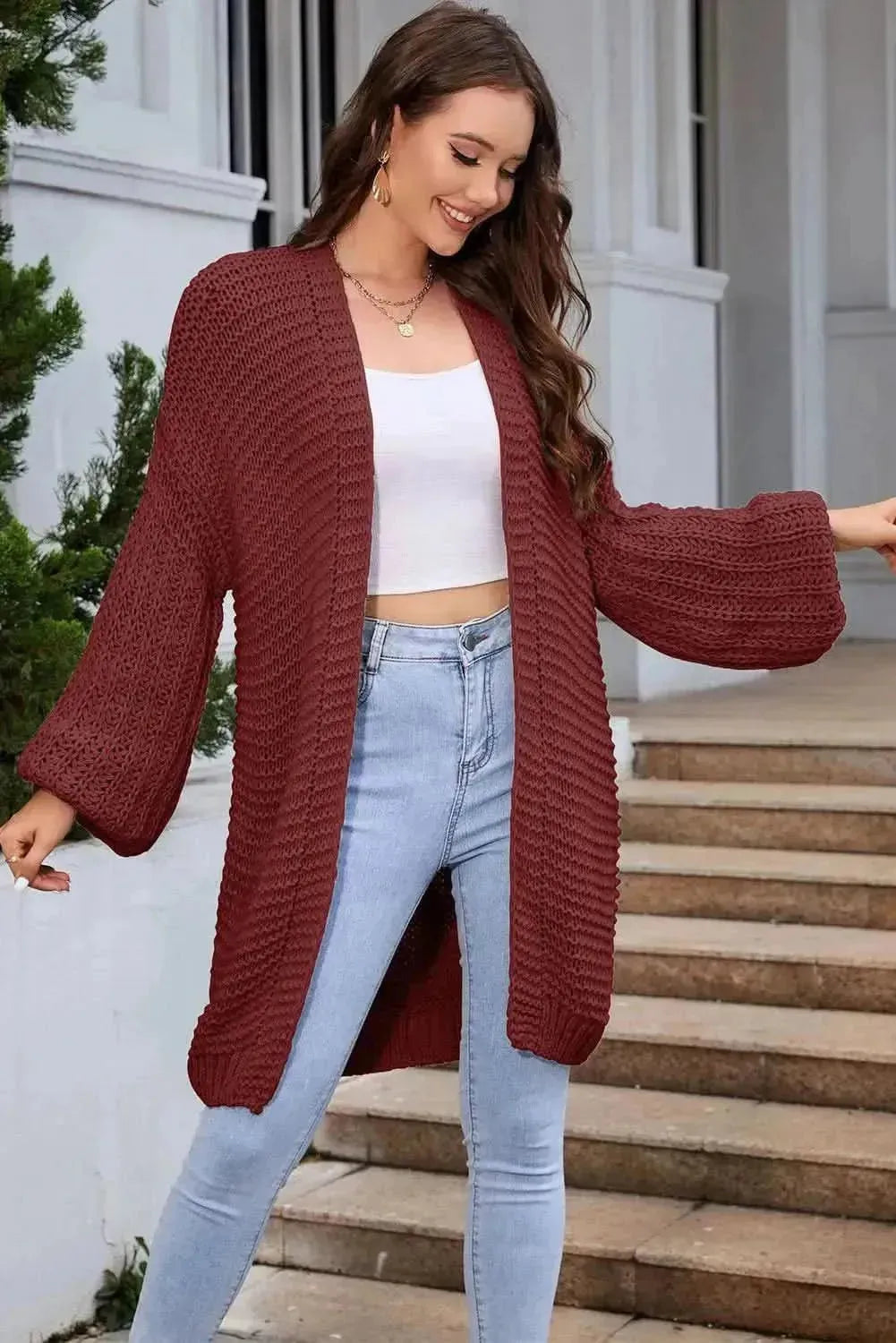Open Front Longline Cardigan - Bad Moms Club