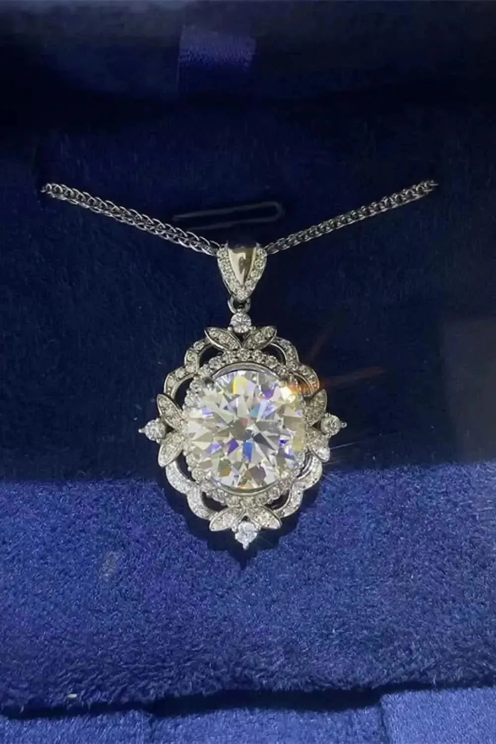 5 Carat Moissanite 925 Sterling Silver Necklace - Bad Moms Club