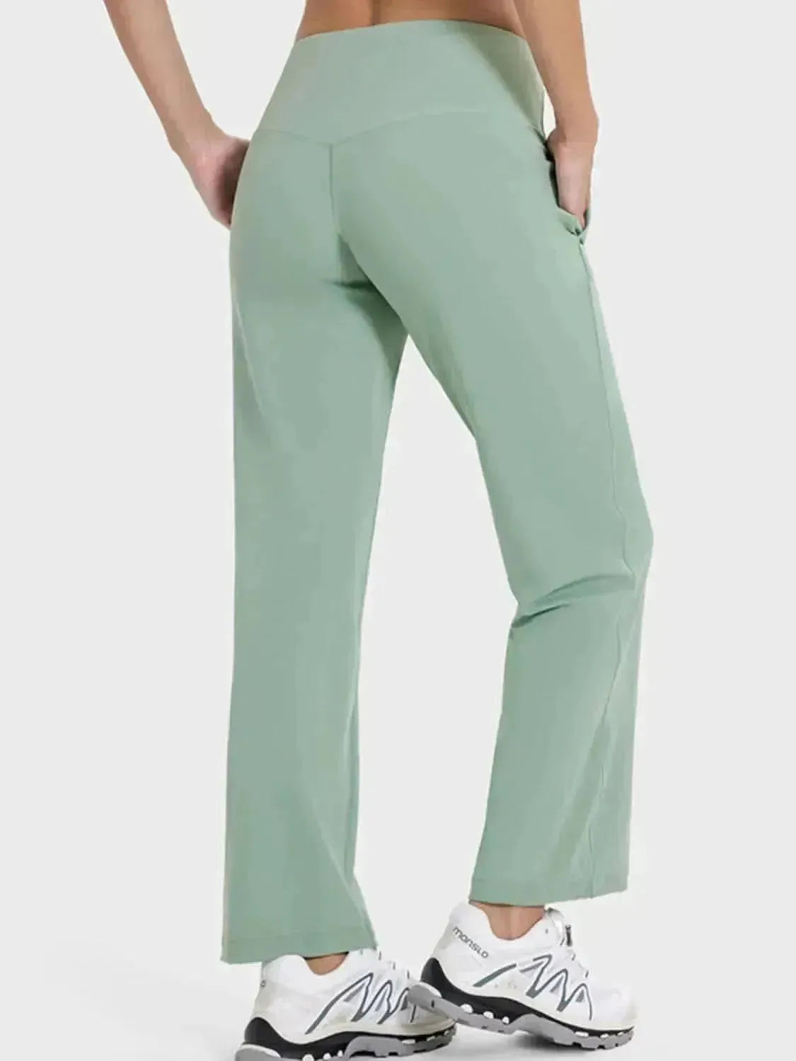 Pocketed High Waist Active Pants - Bad Moms Club