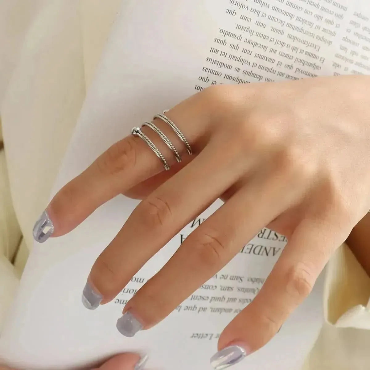 Titanium Steel Wrap Ring - Bad Moms Club