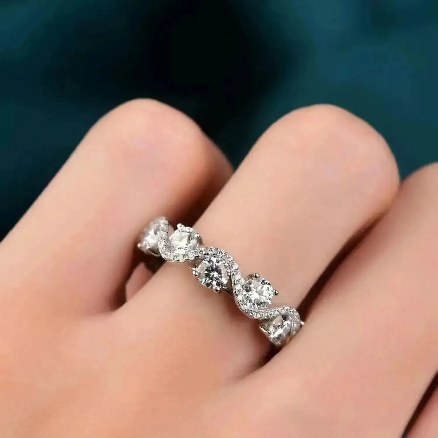 Moissanite 925 Sterling Silver Ring - Bad Moms Club