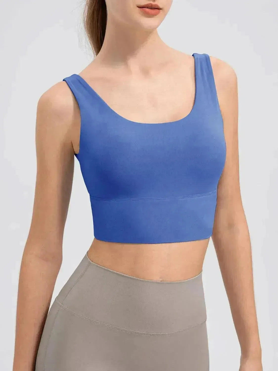 Scoop Neck Wide Strap Active Tank - Bad Moms Club