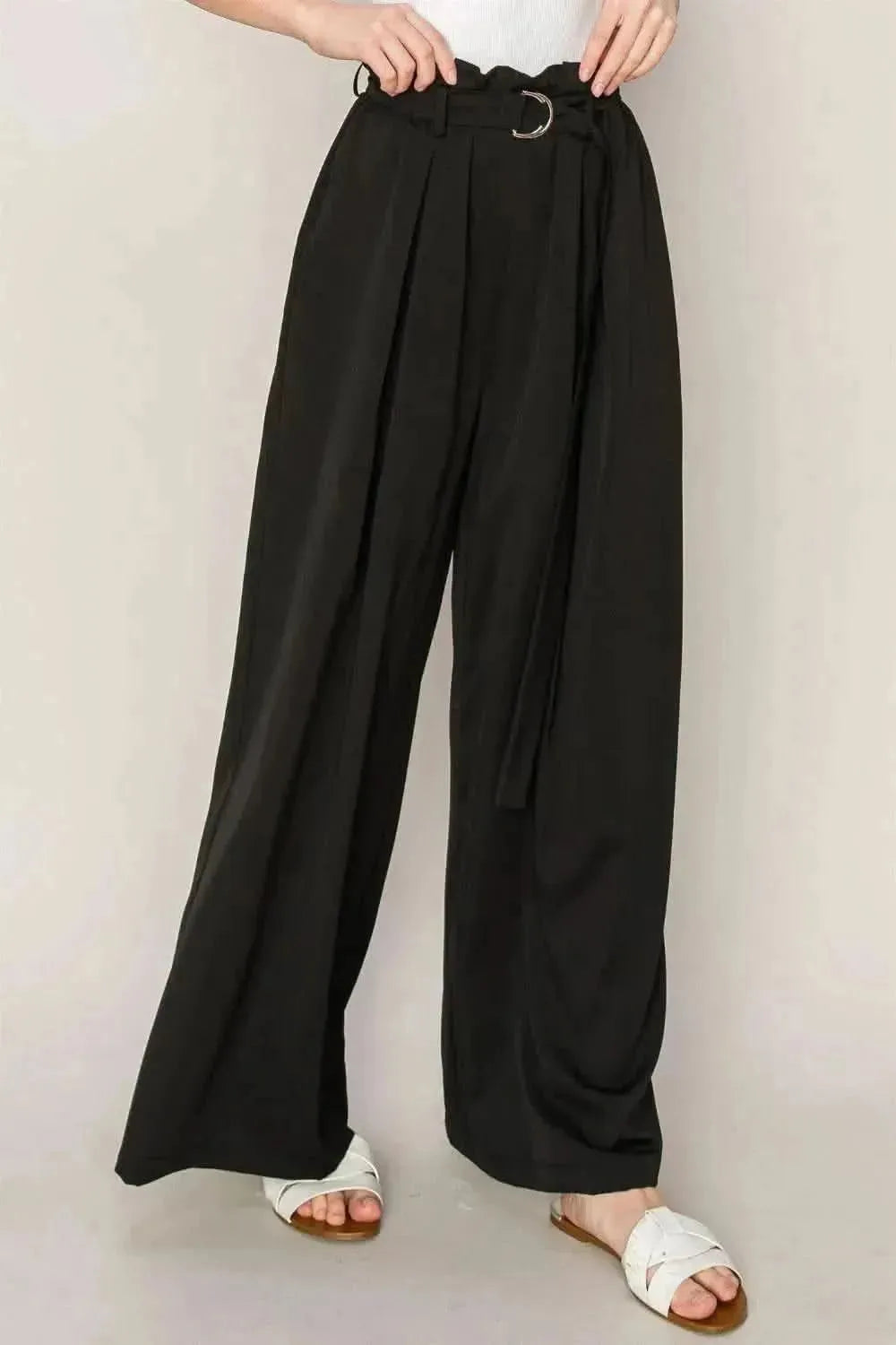 HYFVE Paperbag Waist Wide Leg Pants - Bad Moms Club