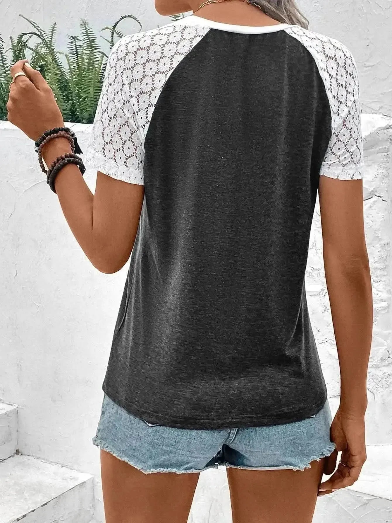 Ivy Lane Color Block Raglan Sleeve Round Neck Tee - Bad Moms Club