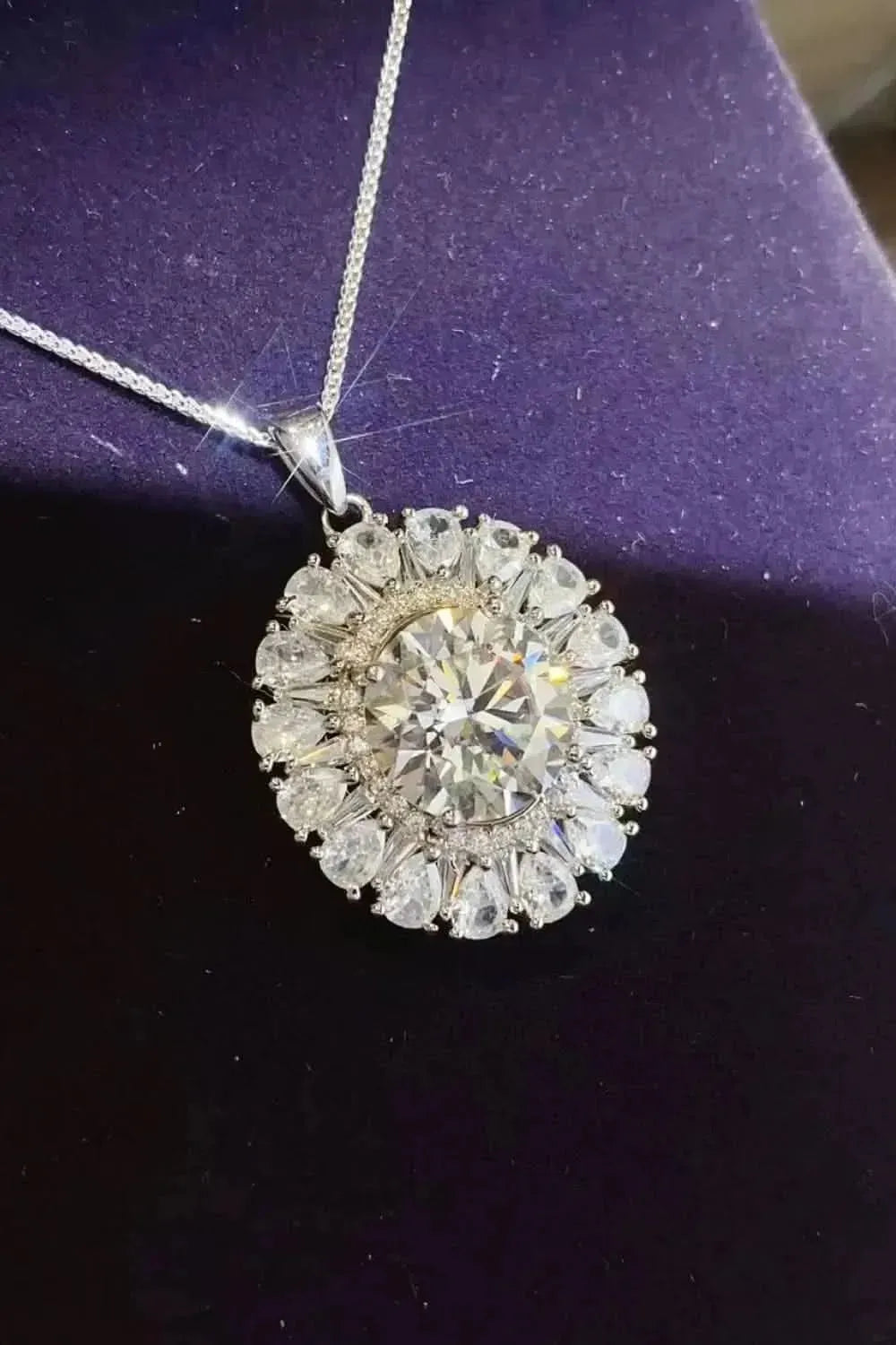 5 Carat Moissanite 925 Sterling Silver Necklace - Bad Moms Club