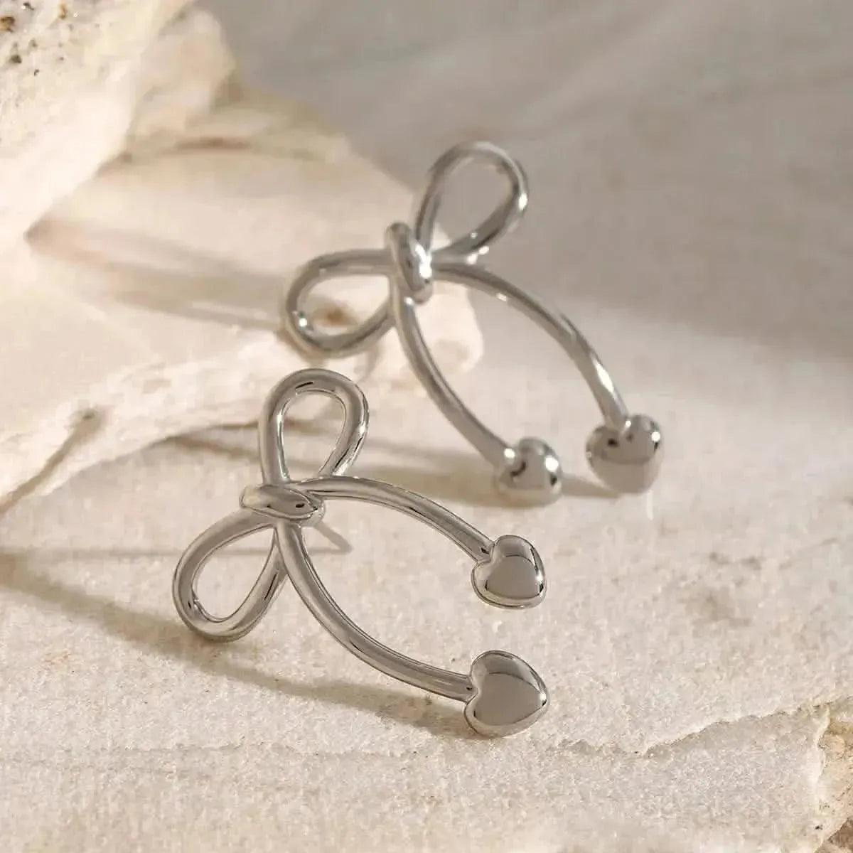 Stainless Steel Bow Earrings - Bad Moms Club