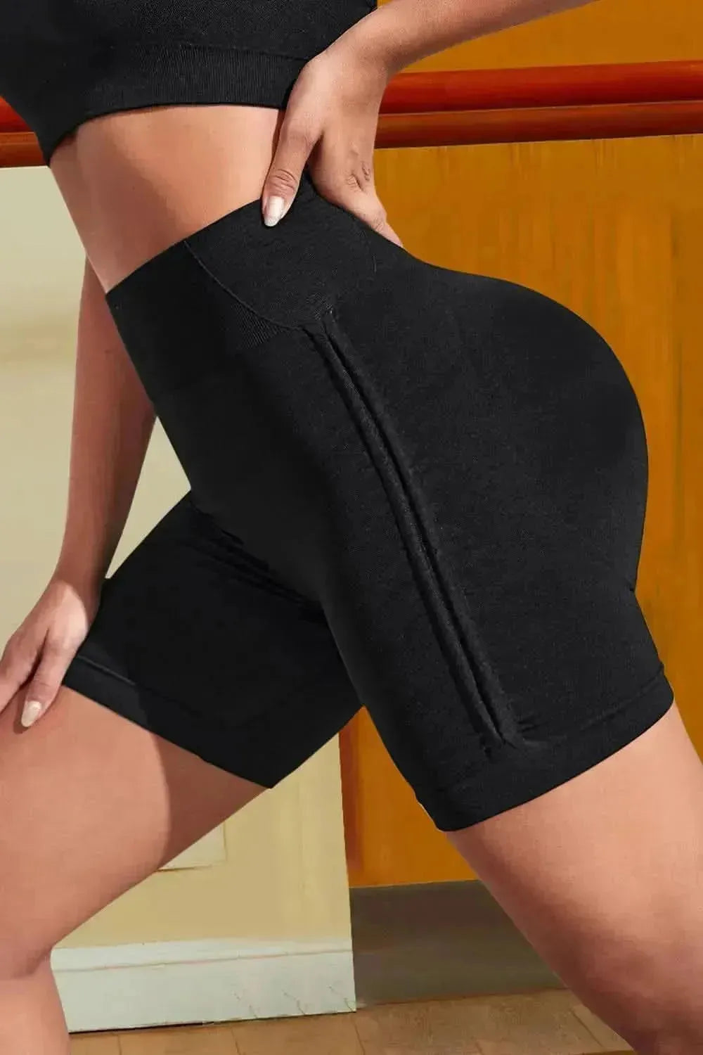 Wide Waistband Sports Shorts - Bad Moms Club