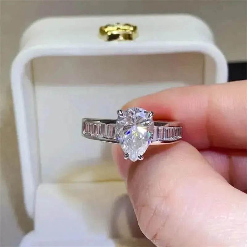 3 Carat Moissanite 925 Sterling Silver Ring - Bad Moms Club