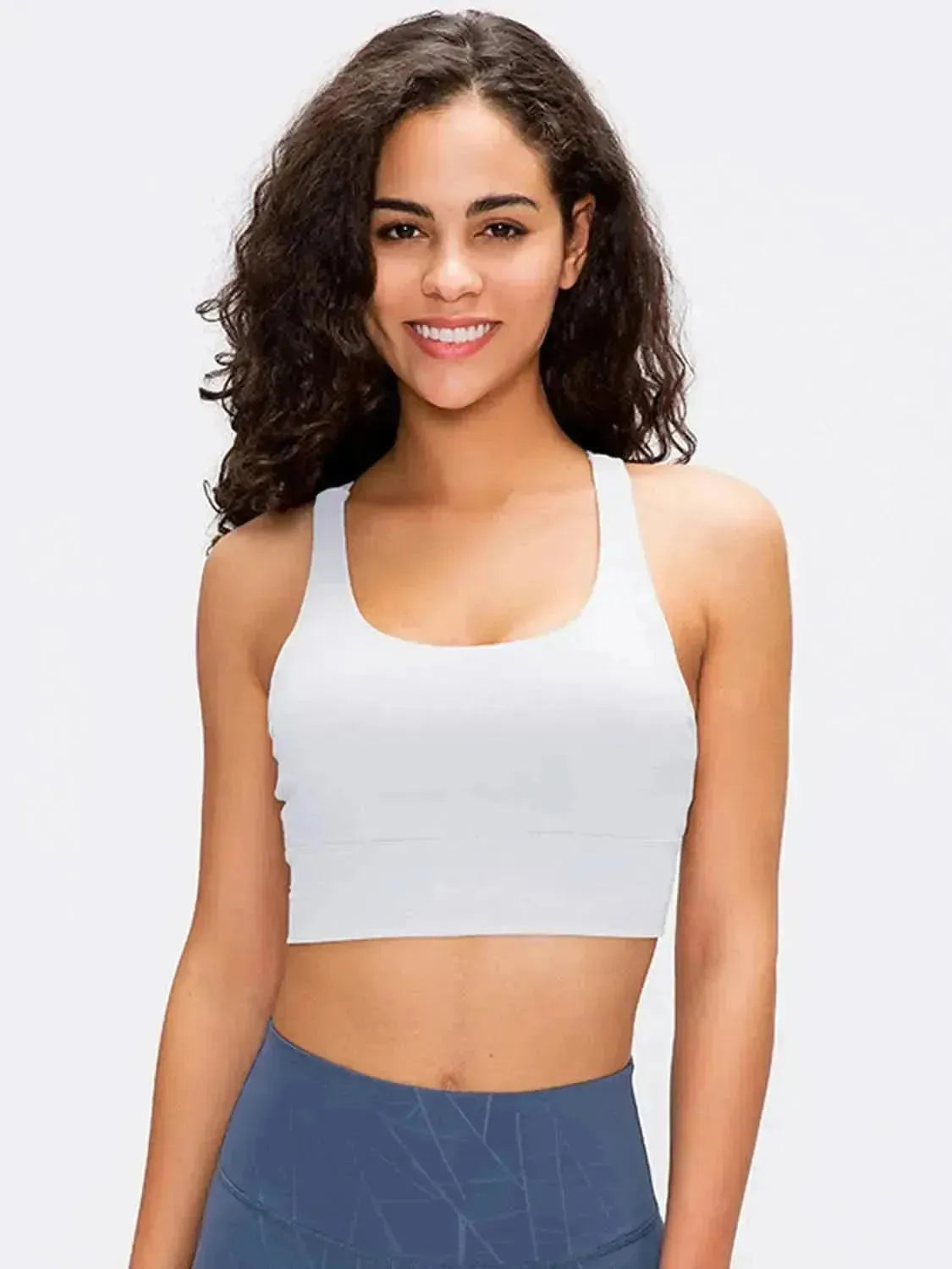 Crisscross Scoop Neck Active Tank - Bad Moms Club