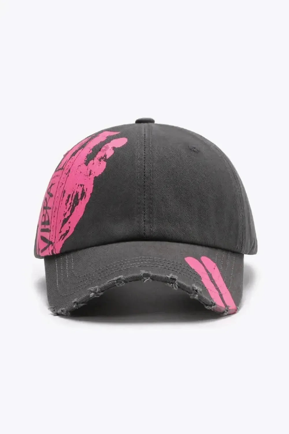VIBRA Graphic Distressed Adjustable Baseball Cap - Bad Moms Club