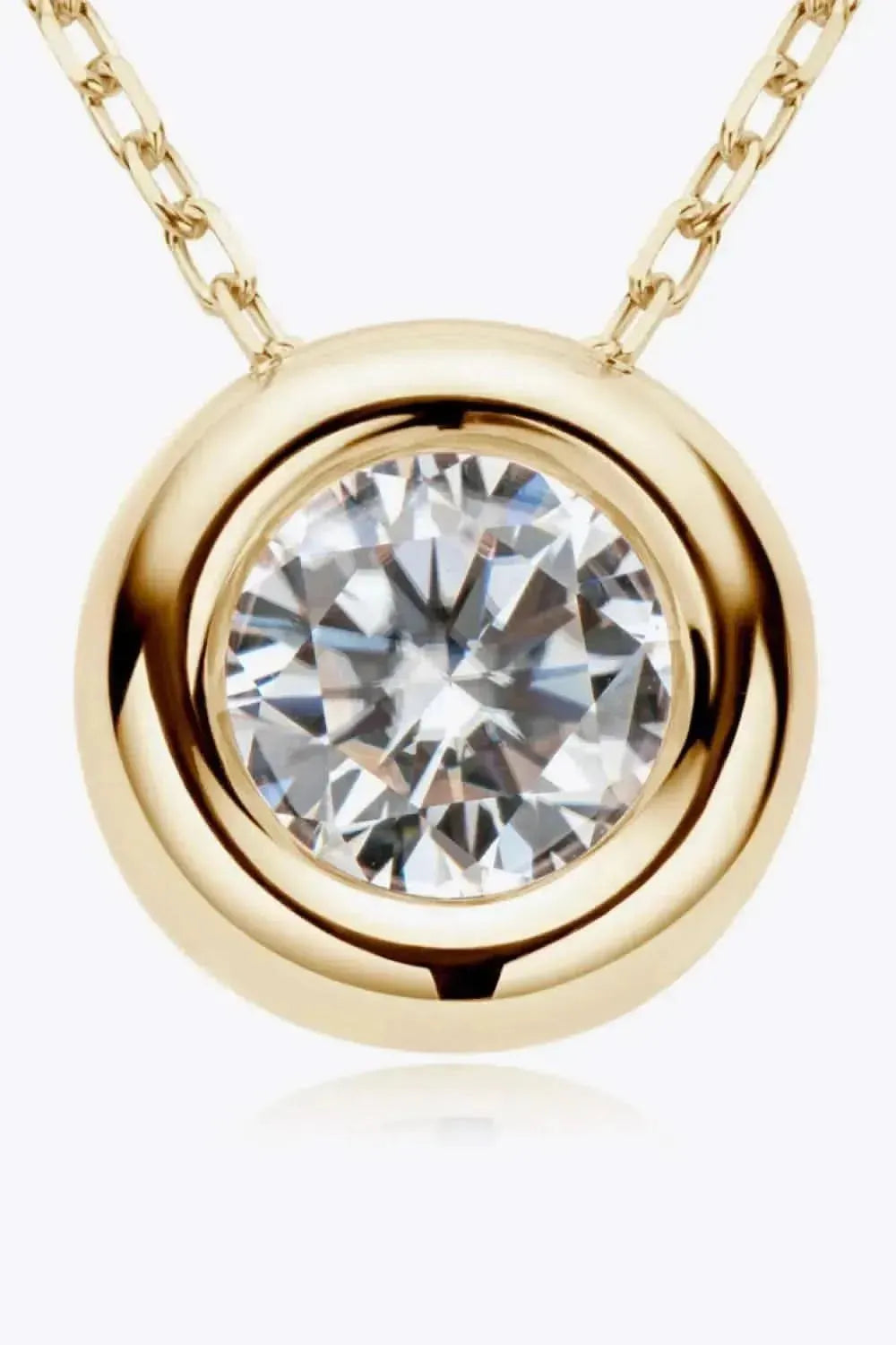 Adored 1 Carat Moissanite Pendant 925 Sterling Silver Necklace - Bad Moms Club