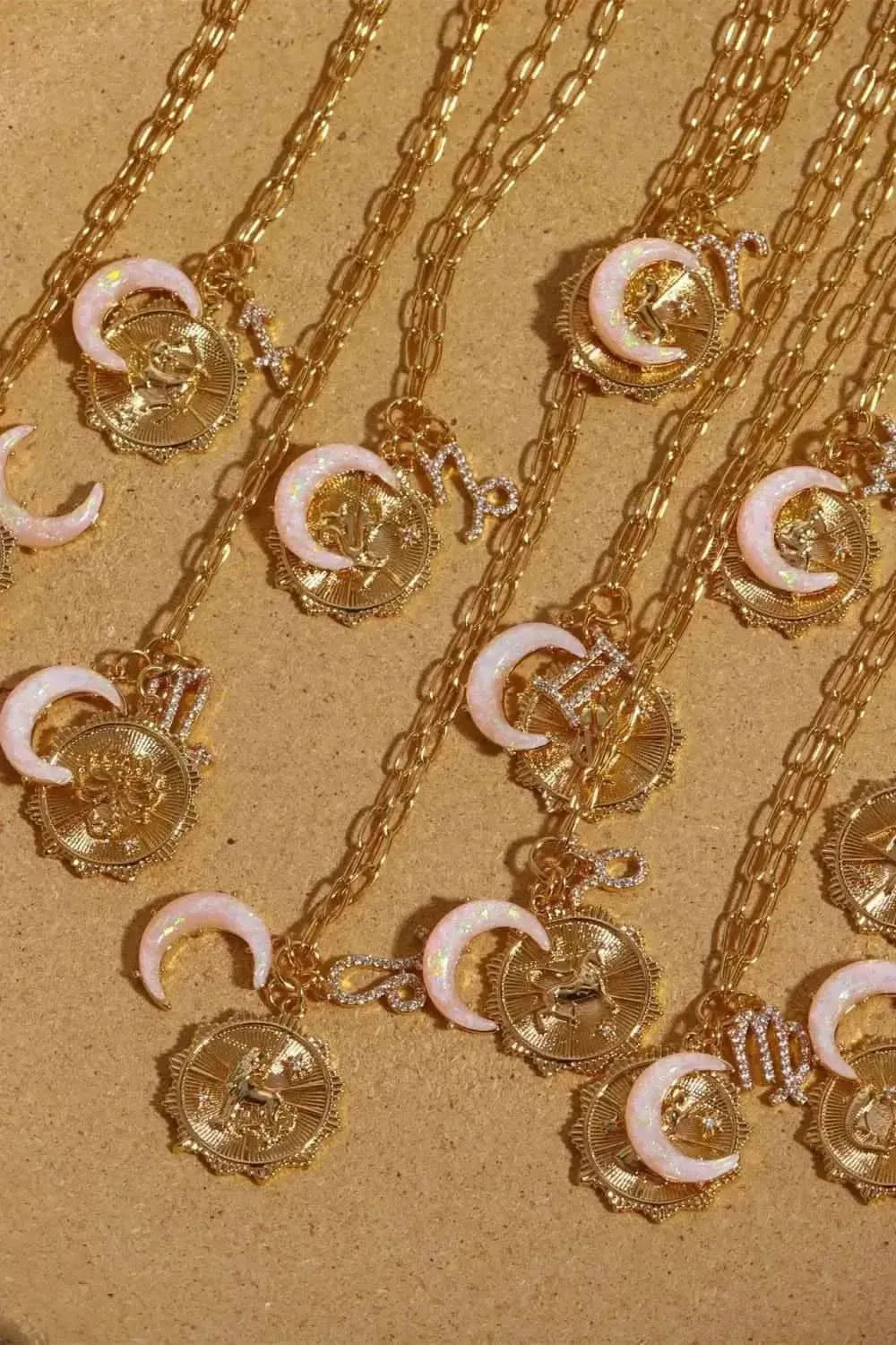 Constellation and Moon Pendant Copper Necklace - Bad Moms Club