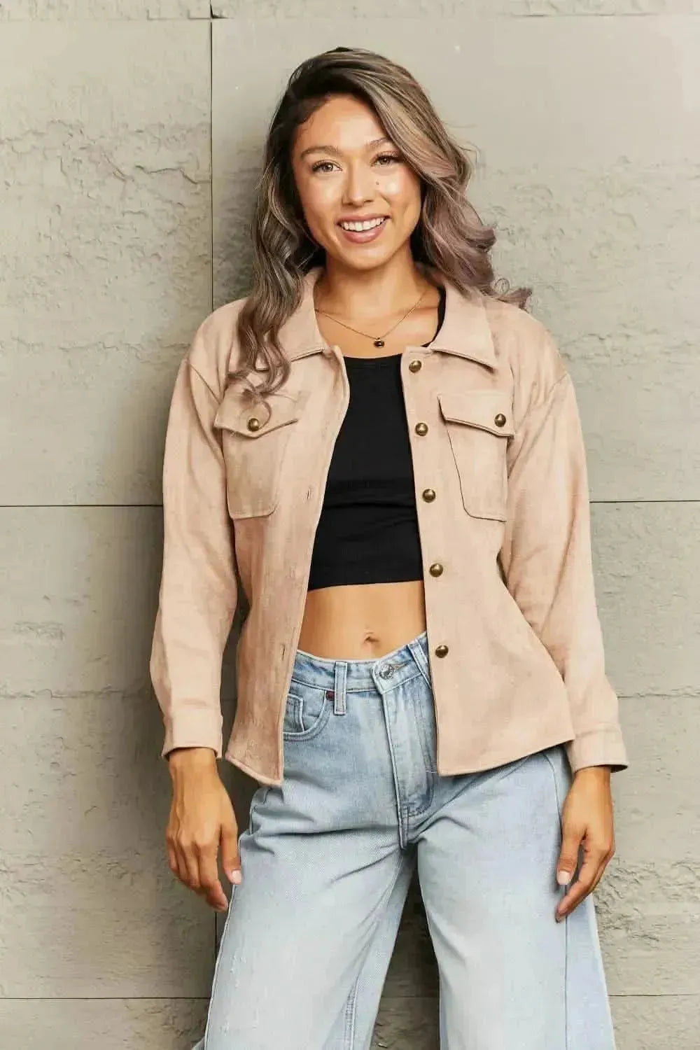 Button Down Collared Jacket - Bad Moms Club