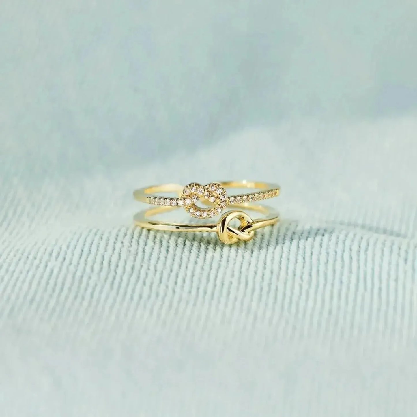 925 Sterling Silver Double-Layered Knot Ring - Bad Moms Club
