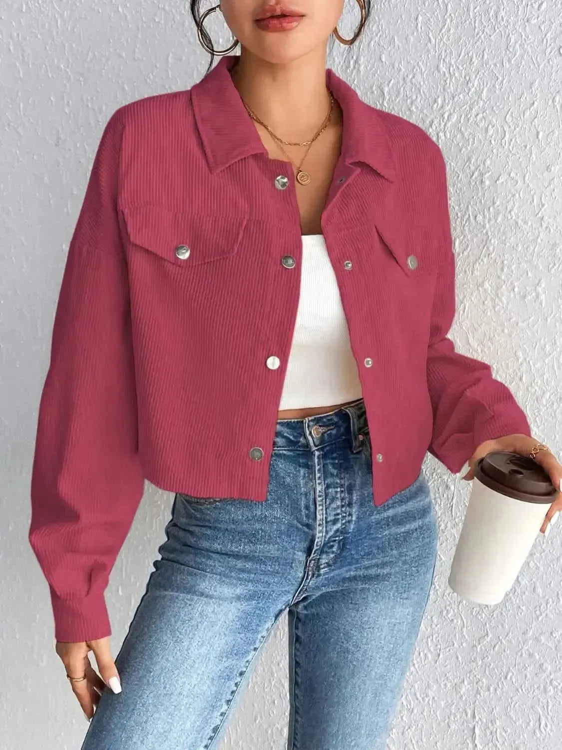 Honey Snap Down Long Sleeve Jacket - Bad Moms Club