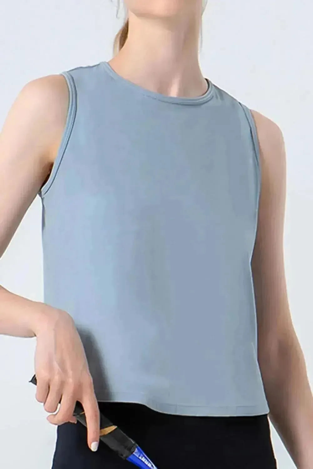 Round Neck Active Tank - Bad Moms Club