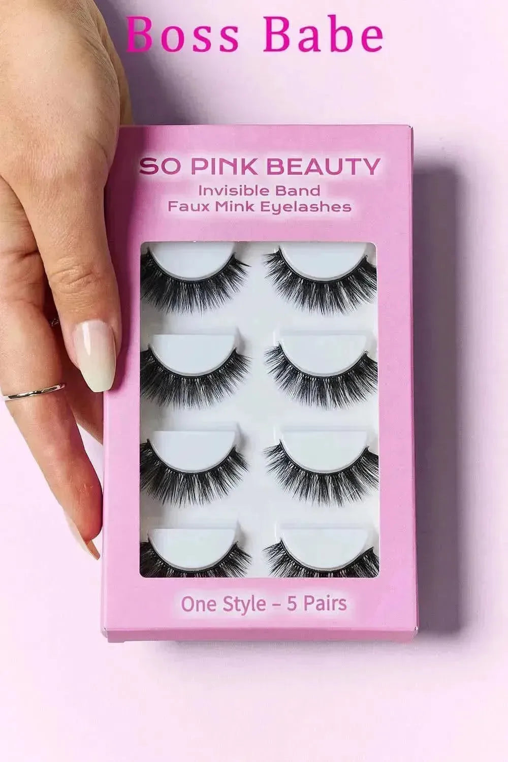 SO PINK BEAUTY Faux Mink Eyelashes 5 Pairs - Bad Moms Club