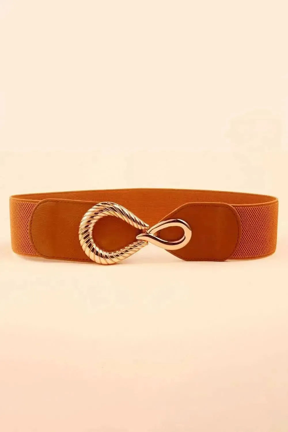 Ribbed Alloy Buckle Elastic Belt - Bad Moms Club