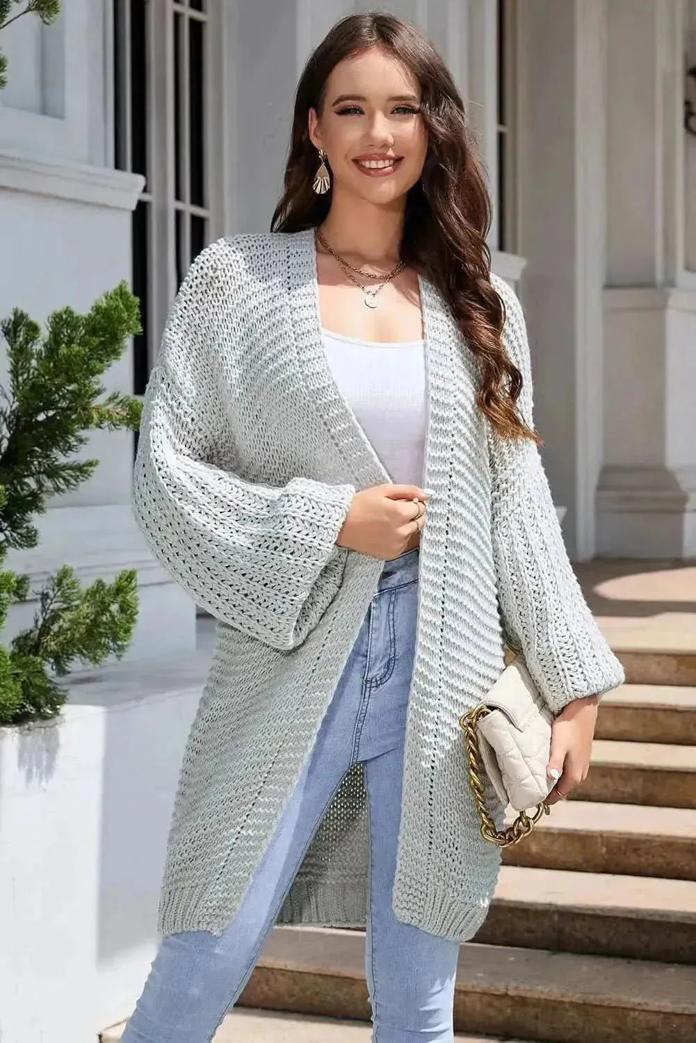 Open Front Longline Cardigan - Bad Moms Club