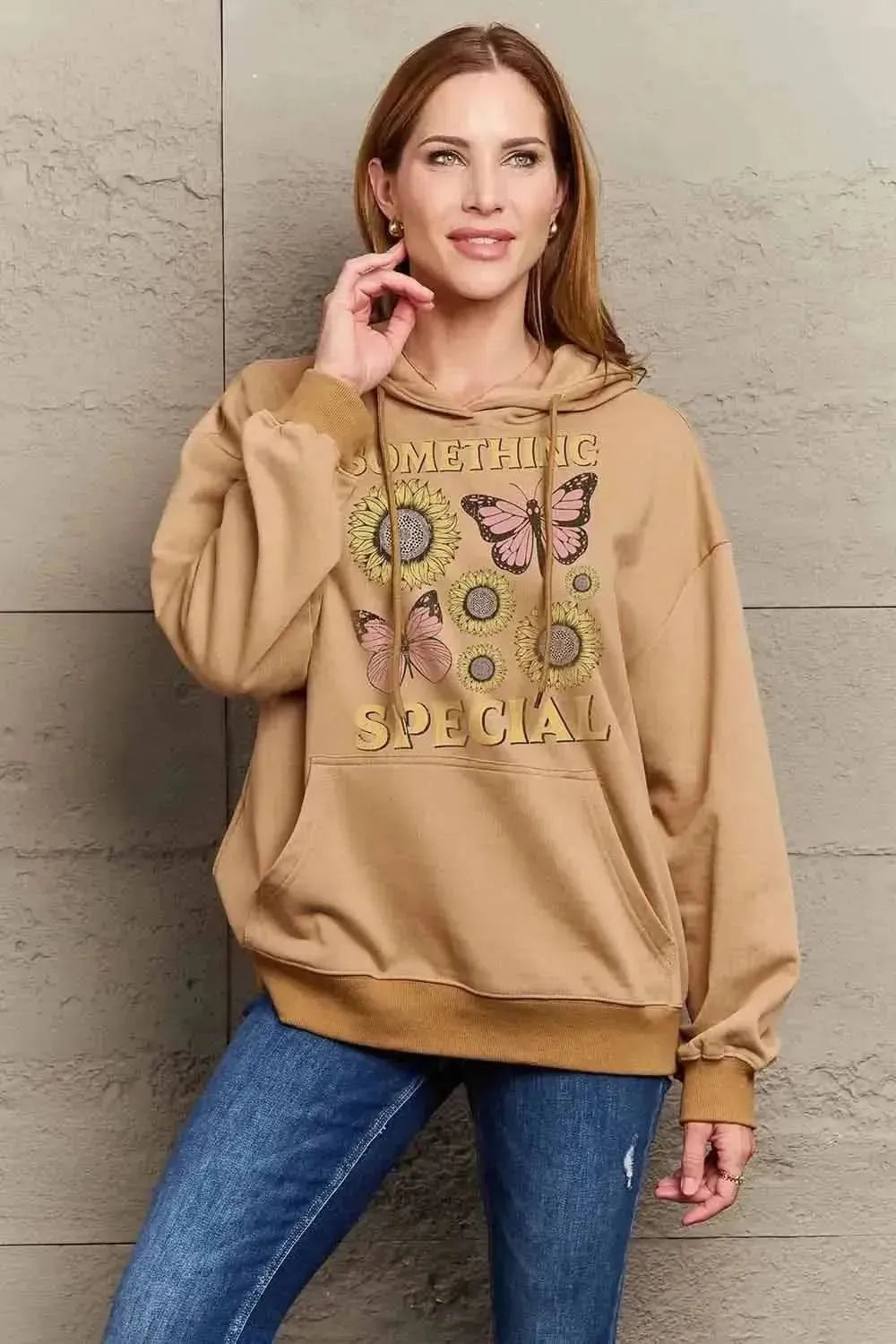Simply Love Simply Love Full Size SOMETHING SPECIAL Graphic Hoodie - Bad Moms Club