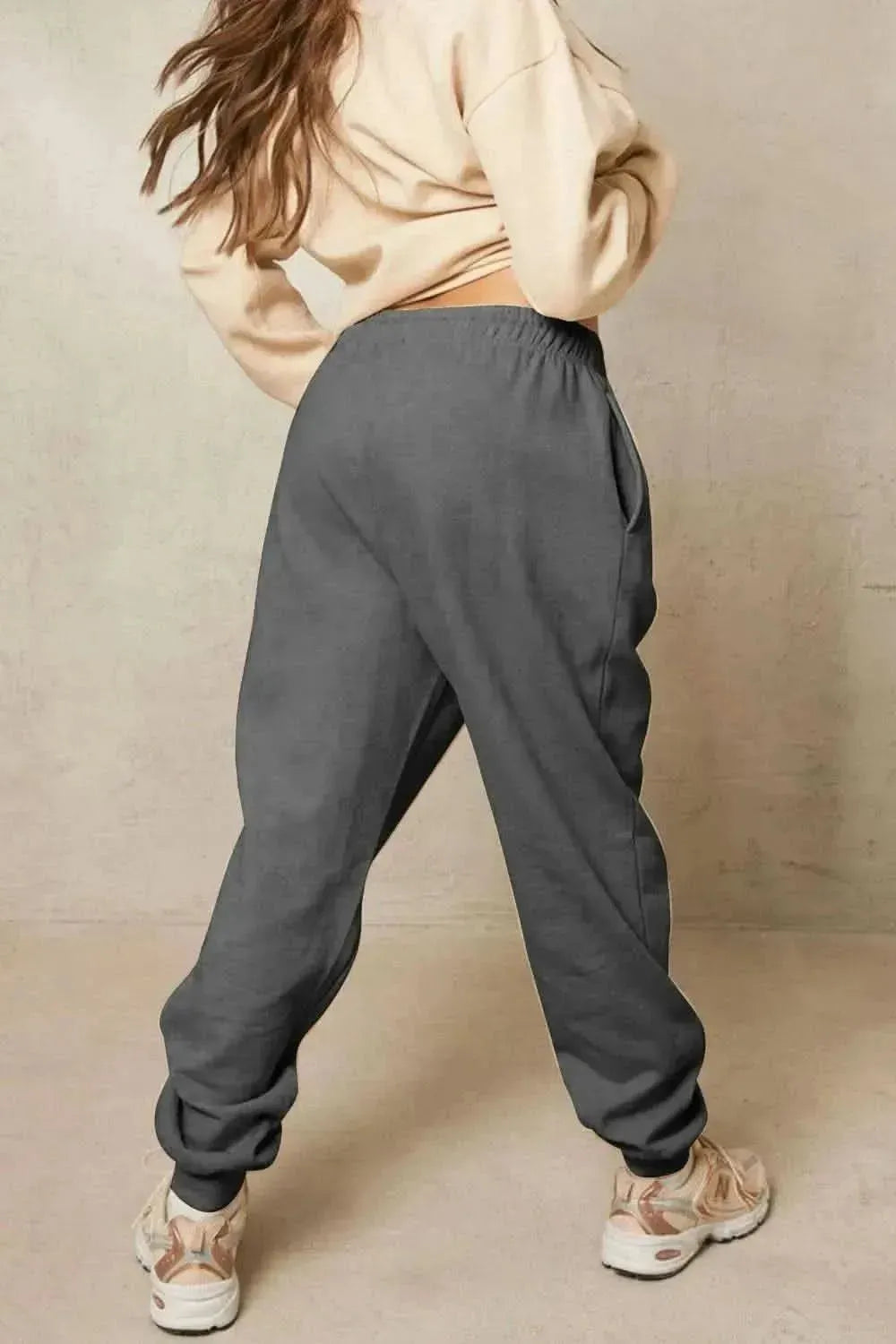 Simply Love Simply Love Full Size Drawstring DAISY Graphic Long Sweatpants - Bad Moms Club