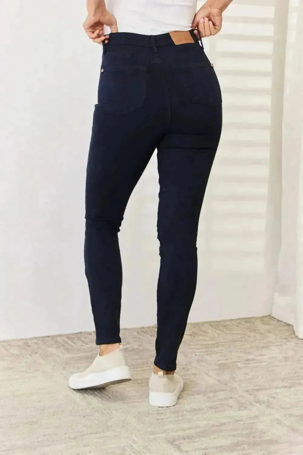 Judy Blue Full Size Garment Dyed Tummy Control Skinny Jeans - Bad Moms Club