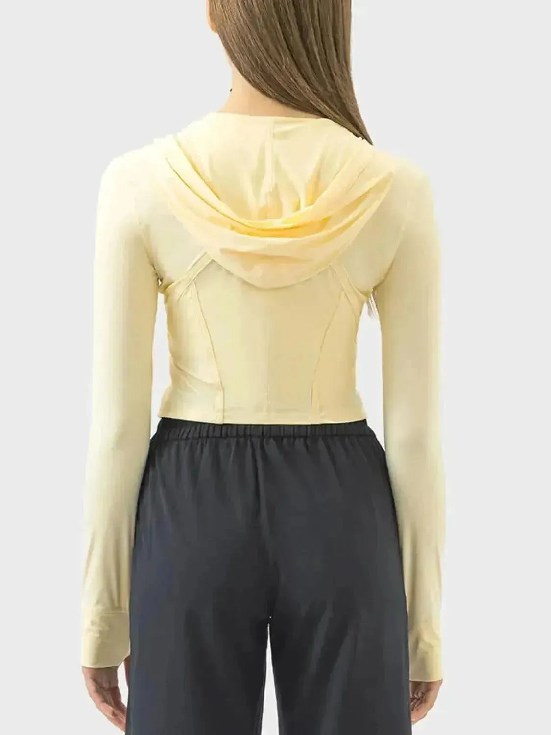 Zip Up Hooded Long Sleeve Active Outerwear - Bad Moms Club