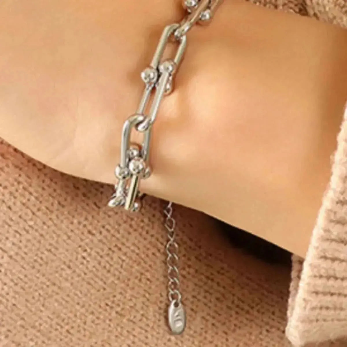 Chunky Chain Titanium Steel Bracelet - Bad Moms Club