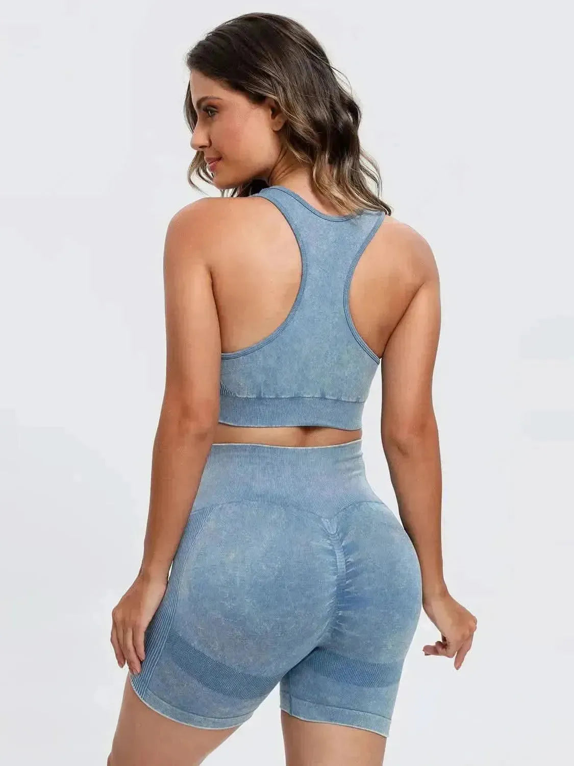 Scoop Neck Wide Strap Top and Shorts Active Set - Bad Moms Club