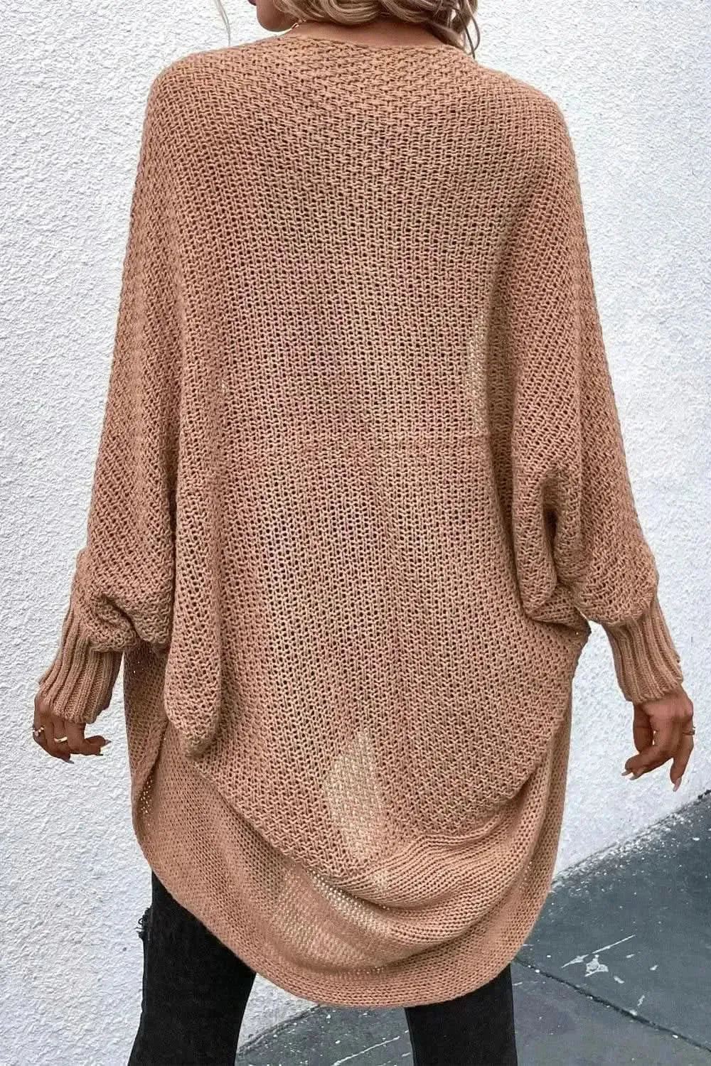 Open Front Dolman Sleeve Cardigan - Bad Moms Club