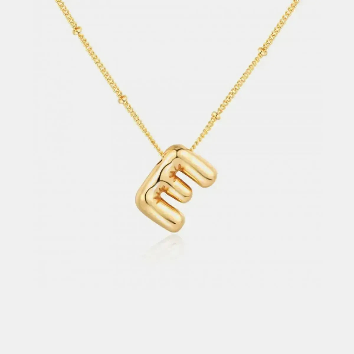 Gold-Plated Bubble Initial Necklace - Bad Moms Club